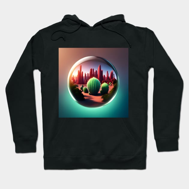 Cactus inside Glass Ball Hoodie by SmartPufferFish